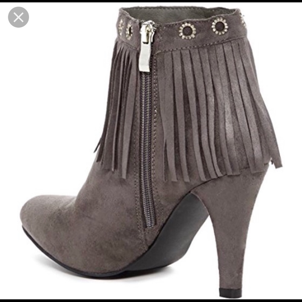Bucco fringe booties